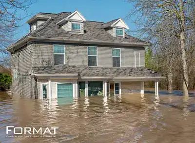 haus im Hochwasser
