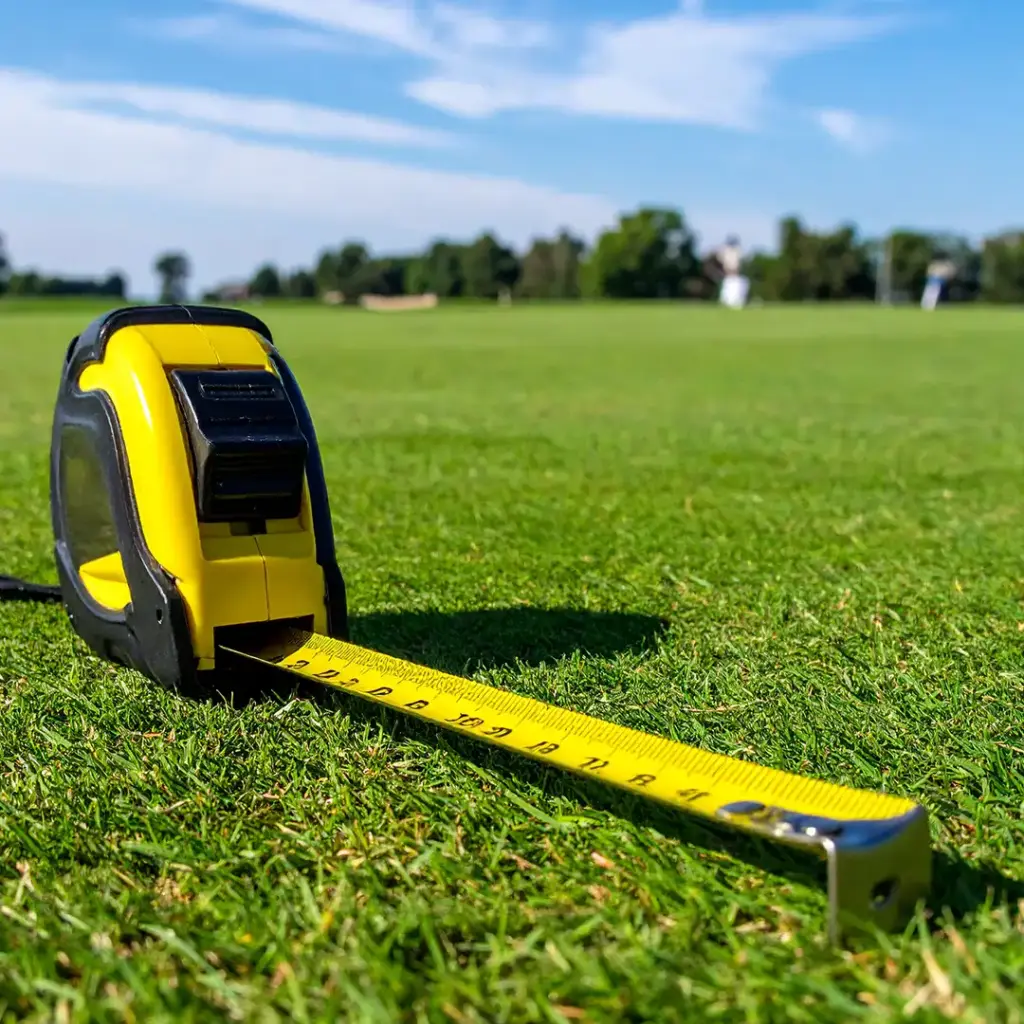 Maßband auf Golfplatz